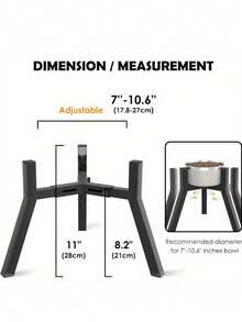 Adjustable Dog Bowl Stand For Medium & Large & Extra Large Dogs, 3 Adjustable Tall Dog Food Stand, Adjustable Wide 17.8-27.1cm Heights 25-30-34cm, Raised Dog Bowl Holder, Elevated Dog Bowl & Water Feeder (Bowl Not Included) - Multicolor - View 16