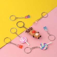 140个1英寸/25毫米链式钥匙圈、银钥匙链、带开口环的钥匙扣和珠宝制作连接器 - 金色 - 查看 9