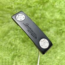 1 支黑色高尔夫推杆高尔夫球杆 32 33 34 35 36 英寸，带帽高尔夫球杆 - 提高球速和准确性，可拆卸配重。