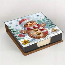 5D 钻石画套装 - 圣诞雪人笔记本便笺盒 - 独特的手工礼物，钻石艺术套装，不对称圆形，适合办公室和家庭办公桌的独特手工礼物 - 彩色 - 查看 20