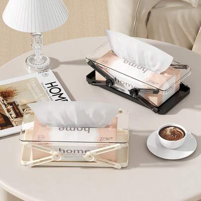 1PC High-End Liftable Paper Drawer Storage Box Creative Spring Design Home Living Room Bedroom Dining Room Paper Towel Box