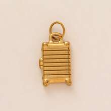 1件时尚精致INS不锈钢酒杯花鱼辣椒蝴蝶脸耳机DIY吊坠，镀18K金，不易氧化，适合情侣自由搭配 - 彩色 - 查看 10