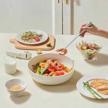 4/5pcs Non Stick Cookware Set, With Detachable Handles For Pots And Pans, Non Stick And Easy To Clean, Suitable For Induction Cookers - Multicolor - View 9