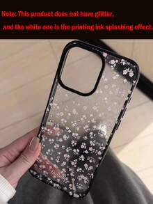 Tulip Floral Pattern Transparent Phone Case, Compatible With Iphone 17/16/15/14/13/12 Pro Max Plus/11, Fashionable And Shock-Resistant, Gift Packaging - Black Border Floral - View 11