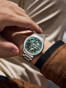 MEGIR MEGIR Luxury Sport Watches For Men Skeleton Dial Automatic Mechanical Movement Business Casual Wristwatch Waterproof Clock