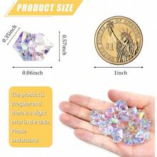 Holographic Rocks 220PCS Dazzling Vase Fillers Acrylic Crystals Beads Marbles 13OZ Glass Gems Centerpieces Table Decoration Party Wedding Birthday
