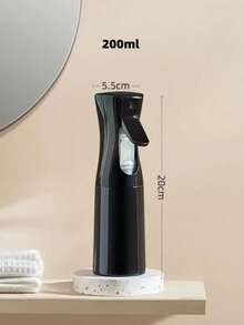 1件套专业理发美容套装 - 理发和胡须护理必备用品 - 包括耐热造型梳、胡须修剪器、清洁刷、柔软尼龙刷毛胡须刷和颈部除尘掸 - 黑色 - 查看 8