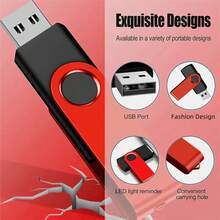 USB Flash Drive 64GB 128GB Pen Drive High Speed Memory Stick Pendrive 8GB 32GB 2.0 U Disk Memoria Cle USB Gift For PC Car TV - Red and Black - View 9