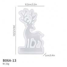 3D Christmas Silicone Molds - Snowflake & Reindeer Shapes, Suitable For Candle, Epoxy Resin, Soap Making Home Decor Christmas Decorations Room Decor