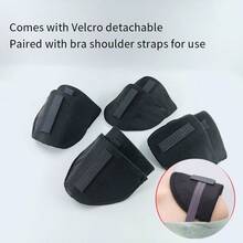 4 Pairs Thick Invisible Shoulder Pads With Hook And Loop, 4 Sizes Available, Breathable, No Sewing Needed, Suitable For Blouses, Sweaters, Dresses And More, Versatile Clothing Accessory