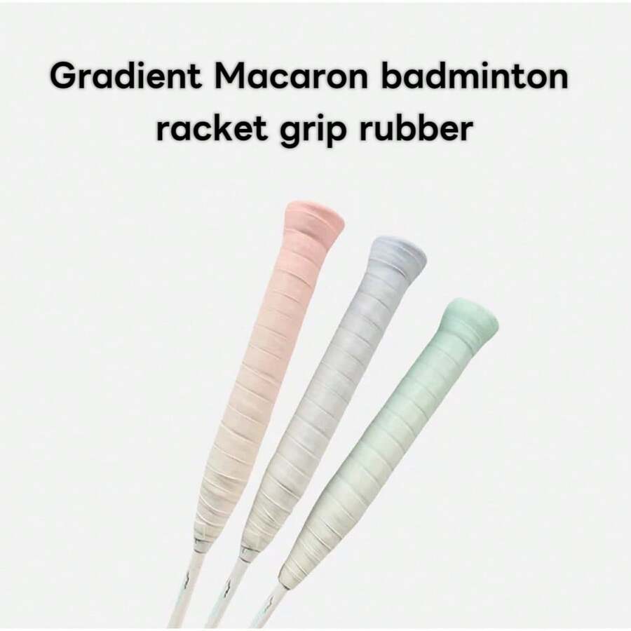 1pc Gradient Bubble Wrap Overgrip, Non-Slip Sweat-Absorbent Badminton Racket Macaron Handle Grip - Multicolor - View 1