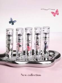 FLORTTE فلوريت هيلو بيوتي لاكر الشفاه، لمعان وترطيب لطلاء الشفاه