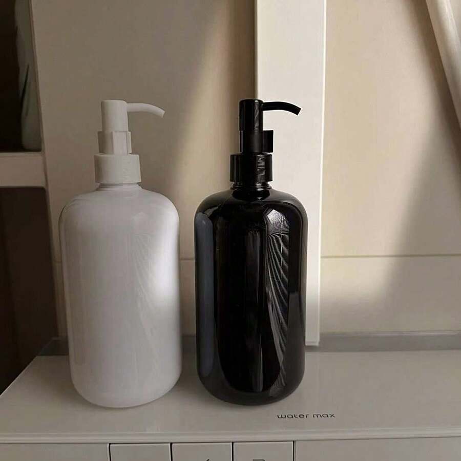 Refillable Pump Bottles For Shampoo, Body Wash, Hand Soap, Lotion, Essential Oils, Light-Blocking For Kitchen, Bathroom Counter