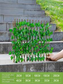 1pc Artificial Ivy Trellis Net, Artificial Plants, Expandable Fence, Wooden Lattice, Garden Decor Vines, Fake Greenery Leaf Fence, Privacy Screen, Adjustable, Suitable For Room Decor, Home Decor, Wall Decor, Bedroom Decor, Wedding Decor, Living Room Decor, Garden Decor, Outdoor Decor