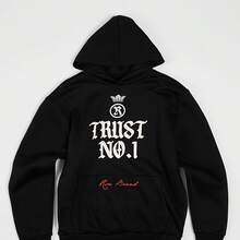 S Graphic Print Hoodie Front And Back Print…400G Pure Cotton T-Shirt - Perfect For Family Gatherings, Gifting, And Warm Family Gifts, Enjoying Ultimate Comfort - Women's Black Hooded Sweatshirt Is Perfect For Winter Outdoor Leisure Sports - 黑8 - 查看 1