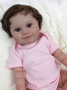 18Inch Lifelike Reborn Doll - Hand-Painted Maddie Baby Girl With Rooted Hair,Bathable, Realistic Simulated Newborn With Soft Texture, Perfect Gift For Children And Collectible - Multicolor - View 9