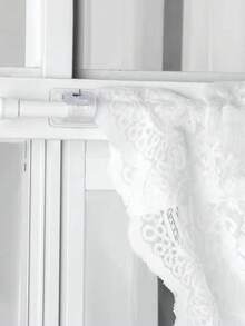 4 件/套 PC 材质透明窗帘杆挂钩，无需钻孔粘贴支架夹，可扩展窗帘杆挂钩 - 無色 - 查看 10