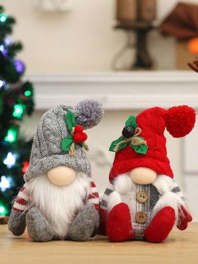 2 estilos - Decorações de Natal com Gnomos para Casa, Artesanais em Estilo Escandinavo, Bandeja Decorativa de Vários Andares, Festival de Gnomos, Decoração para Casa, Decoração de Mesa, Enfeites de Natal, Presentes, Casamento, Decoração para Festas ao Ar Livre, Decoração de Natal, Decoração de Inverno para Ambientes Externos