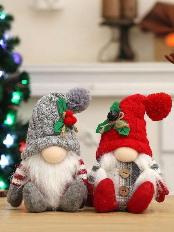 2styles-Christmas Gnomes Decorations For Home, Handmade Scandinavian Farmhouse,Tiered Tray Decor,Gnome Festival,Home Decor ,Table Decorations,Christmas Ornament Gifts,Wedding, Outdoor Festival Decor,Christmas Decoration Christmas Decorations Winter Room Decor