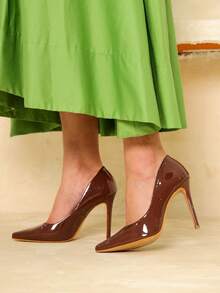 Women Pumps - Coffee Brown - View 5