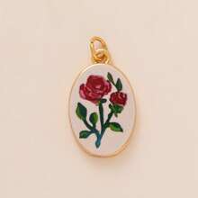 1 pezzo Ciondolo dolce e carino a forma di busta, fiore, piccolo pesce, ciliegia, arancia, fragola, fiocco, limone, placcato in oro 18K, impermeabile e anti-sudore, adatto per uso quotidiano e tempo libero, un ciondolo creativo per mogli, madri e fidanzate