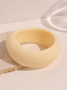 Fashionable Vintage Metal & Resin Layered Bangle Bracelet, Asymmetrical Thick Geometric Bracelet, New Jewelry For Women In Autumn/Winter