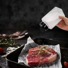 5pcs 520ml/17Oz Clear Plastic Spice Jars Spice Containers Spice Bottles Seasoning Organizer With Black Lids, Square Seasoning Containers With Reusable Salt And Pepper Shakers, Featuring Airtight Lids