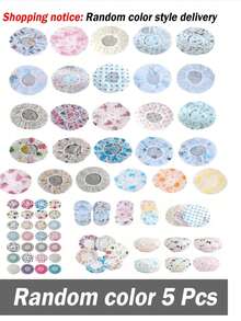 15/10/8/5/3/1 pieza Gorro de ducha floral multicolor grueso, gorro de ducha grueso impermeable, gorro de ducha reutilizable impermeable y resistente al aceite, para cocinar o protección contra el polvo, de material EVA y diseño elástico, adecuado para mujeres, spas y salones de belleza, de vuelta a la escuela, artículos esenciales de viaje y vacaciones, accesorios para el cabello para mujeres