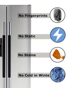 Double-Door Refrigerator & Oven Handle Gloves Oven & Microwave Door Handle Gloves Essential Winter Warmth Prevents Frozen Hands On Cold Handles Warmth & Protection Must-Have , Oil-Resistant, Insulated Refrigerator Door Gloves Velvet Protective Covers For Refrigerator & Oven Handles Hook And Loop Handle Gloves