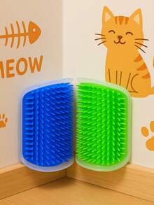 Escova de Parede Massageador com Catnip para Gatos - Multicolorido - Visão 8