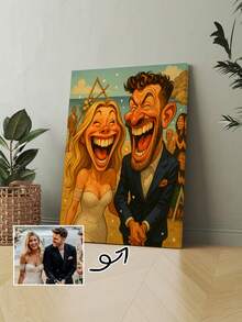 1pc Personalized 2D Flat Framed Customizable Cartoon Portrait Canvas Wall Art,Funny Comic Painting From Photo,Exaggerated And Funny Anime Portrait Character Murals,Ideal For Couple, Friends, Family,Creative Gift For Pets, Office, Home Decor, Canvas Wall Art, Perfect For Room Decor,Multi-Functional,Durable,Ornamental,Reusable,Exquisite,Stylish,High-Quality,Colorful,Modern,Custom,Personalized,Unique,Ideal Gifts For Him,Ideal Gifts For Her,Boyfriend,Dad,Girlfriend,Mom,Family,Friends,Tea Room,Home,Garden,Office,For Anniversaries,For Valentine's Day,For Mother's Day,For Birthdays,For Father's Day,For Graduation,For Weddings,For Housewarming,Customized Home Decor Supplies