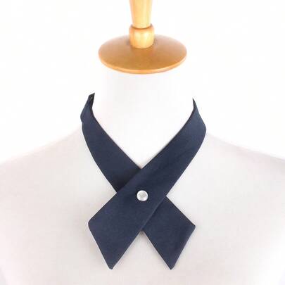 1pc Solid Color Polyester Bow Tie, Year-Round