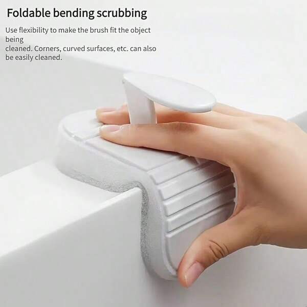 Flexibler & biegsamer Haushaltsschwamm-Reinigungsbürste, für Spülen & Badewannen, austauschbarer Schwammkopf. Ohne Strom, ergonomischer Griff, kompakter Reiniger, stabiles Material, manueller Reiniger, eine tolle Hilfe für beschäftigte Hausfrauen
