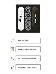 Zestaw 3 bezramowych, czarno-białych, retro, ściennych grafik, 1/3 szt., estetyczny, modny plakat kolażowy Y2K, grunge'owy wzór lamparta do akademika, sypialni i mieszkania | Awangardowy wystrój pokoju, starannie dobrana galeria ścienna