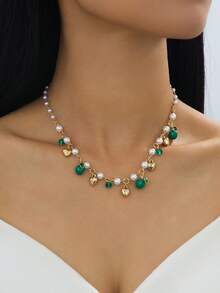 1 件心形苹果吊坠项链，手工珐琅水果樱桃项链，百搭时尚女士珠宝 - 粗鏈櫻桃款-紅色 - 查看 3