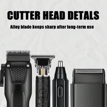 4-In-1 Electric Hair Clipper, Home Hair Trimmer, Facial Hair Groomer. Haircut, Shave, Ear & Nose Hair Trimming And Styling All-In-One. Gift For Father, Son, Brother, Relatives And Friends
