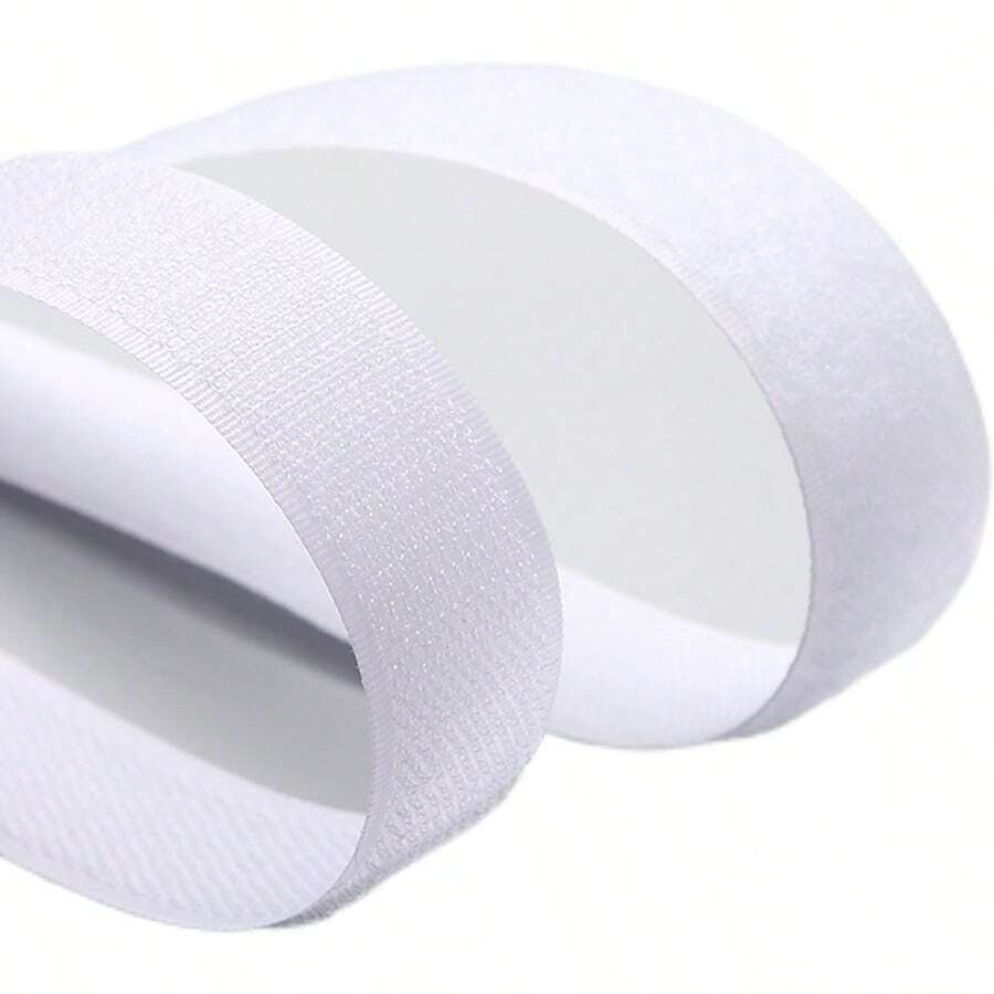 200cm Long 3cm Wide White Hook And Loop Tape, Self-Adhesive Hook And Loop Fastener For Clothes, Shoes, Sofa - White - View 1