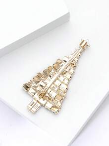 1 chiếc trâm cài áo hình cây thông Noel pha lê thời trang, thích hợp để đeo vào dịp Giáng sinh - Trắng 4744 - Xem 5