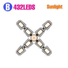 مصباح إضاءة نمو نباتات LED طيف كامل E27/E26 أحمر أزرق 6/8/10 شفرات مروحة قابلة للطي ألواح قابلة للتعديل قابلة للتشكيل AC100-277V داخلي إضاءة نمو زراعة ملء مصباح أشعة فوق بنفسجية وتحت الحمراء بيت محمي زراعة مائية صندوق نمو ضوء الشمس خضروات أزهار بونساي زراعة الطحالب والشتلات والنباتات الخضرية والفاكهة والبذور 288/432/528 مصباح ليد