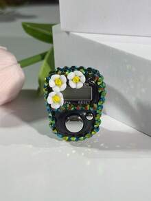 عداد أصابع مرصع بالألماس متعدد الألوان على شكل زهرة صغيرة، عداد إلكتروني محمول بزر يدوي، عداد بطاقة مصغر مناسب لعد التسبيح والرياضة وهدايا المناسبات - متعدد الألوان - مشاهدة 15