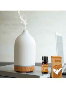 6pcs Aromatherapy Essential Oil Set / 1pc 10ml Food Scented Essential Oil - Christmas Cookie, Caramel Pudding, Coffee Cake Etc. Fragrance Oils To Create Holiday Atmosphere, 1pc 10ml Water-Soluble Essential Oil / 1pc Aromatherapy Diffuser/Humidifier/Diffuser Stone/Car Diffuser, Relaxing Fragrance For Bedroom, Living Room, Kitchen, Bathroom, Car, Hotel, Christmas Gift