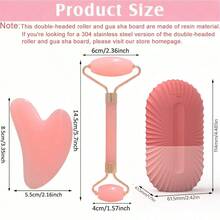 Hongbu ZHOU 1/2/3件套冰滚轮套装 - 面部护肤冰滚轮，面部按摩滚轮工具，硅胶冰滚轮，面部刮痧滚轮套装，带滚轮按摩器，面部及眼部按摩工具，面部轮廓护理按摩工具，适用于眼部、颈部和面部，冰滚轮模具，冰块护肤工具，夏季冰按摩产品，办公用品，学习用品，旅行必备 - 粉色 - 查看 2