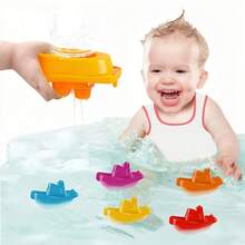 Baby Bath Toys, Little Boat Train Bath Toy 6 Packs, Cute Swimming Water Bath Toys For Toddlers Boy Girls Toys, Fun For Babies And Toddlers
