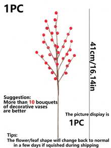 1/3/5/150 pièces Tiges de baies rouges de Noël de 41 cm, branches de baies bordeaux artificielles, fausses baies pour la décoration de Noël, du Nouvel An, de la maison, d'artisanat DIY, de la pièce, de l'automne, de l'hiver, d'Halloween, de Noël, d'anniversaire