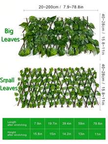 1pc Artificial Ivy Trellis Net, Artificial Plants, Expandable Fence, Wooden Lattice, Garden Decor Vines, Fake Greenery Leaf Fence, Privacy Screen, Adjustable, Suitable For Room Decor, Home Decor, Wall Decor, Bedroom Decor, Wedding Decor, Living Room Decor, Garden Decor, Outdoor Decor