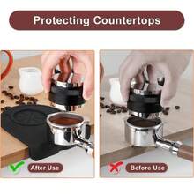 Coffee Knock Box With Silicone Coffee Tamper Mat, Coffee Grounds Container Disposal With Removable Knock Bar And Non-Slip Base, Espresso Knock Box Shock-Absorbent Knock Garbage Can Espresso For Home/Office