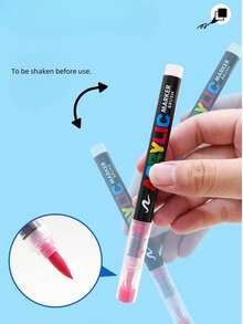 288/240/168/120/72/60/48/36/24/12 Color Tip Acrylic Marker Pens, Waterproof Drawing Pens, Markers. 5mm-1mm, Can Be Written On Stone, Glass, Wood, Canvas, Metal, A Variety Of Objects, Painting, Coloring, Marking, 168 Colors Can Be Selected, Very Bright Colors And Festival Painting Project Creation Back To School