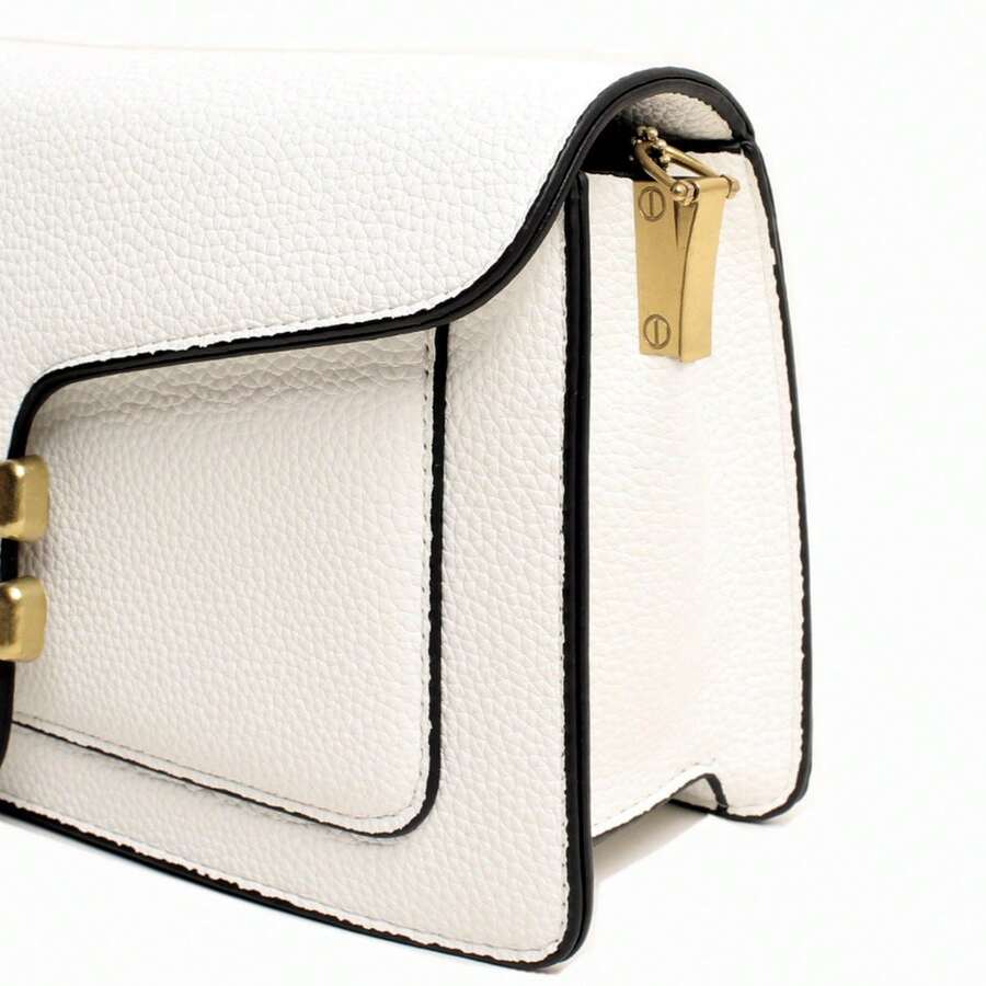 ‌Women's Square Chain Bag - Stylish Crossbody Purse Shoulder Bag - White - View 1