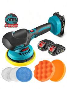 ONEVAN Lucidatrice per auto senza fili, kit lucidatrice e lucidatrice per auto, lucidatrice senza fili con 2 batterie, kit lucidatrice elettrica a velocità variabile, kit per lucidatura auto per dettagli/lucidatura/ceratura auto