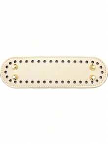 Base de bolso de material de PU, accesorios DIY, acolchado de fondo de bolso en forma ovalada, fondo de bolso perforado, fondo de bolso tejido para bolso bandolera, 7 * 3,1 pulgadas, adecuado para base de accesorios de bolso DIY, uso diario para niños y niñas, compacto y portátil para ir y venir